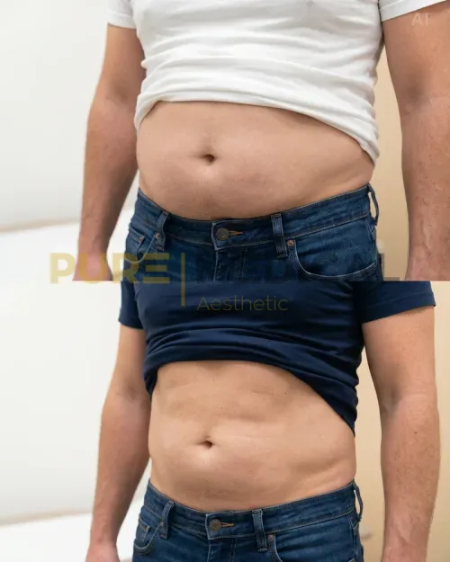 Vorher Nachher Bauch, Fett-Weg-Behandlung