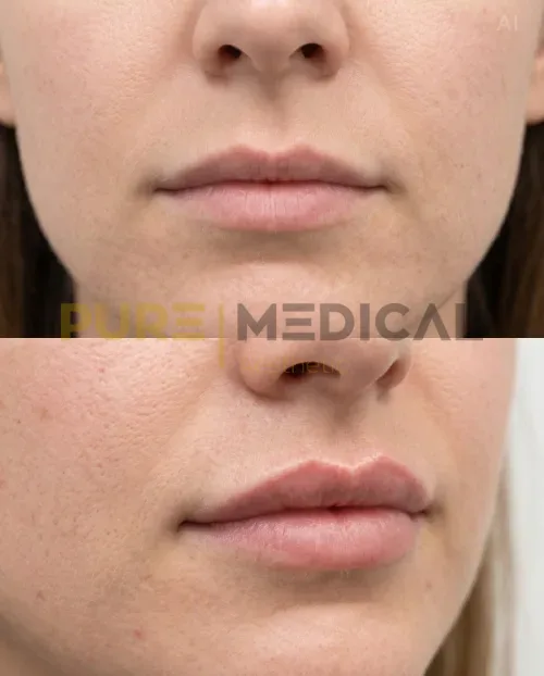 Vorher Nachher Amorbogen, Lippenvergrößerung