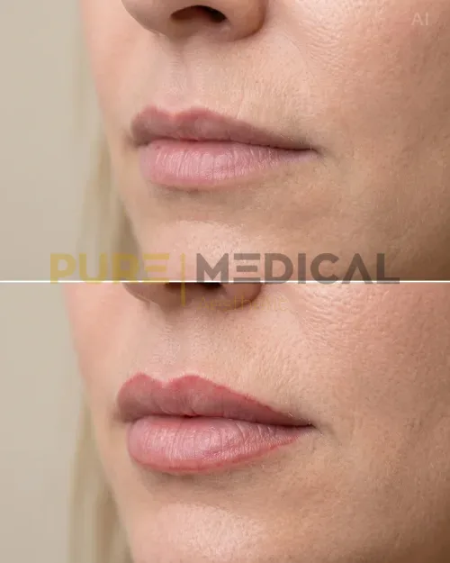 Vorher Nachher Lippenkontur, Lippenvergrößerung
