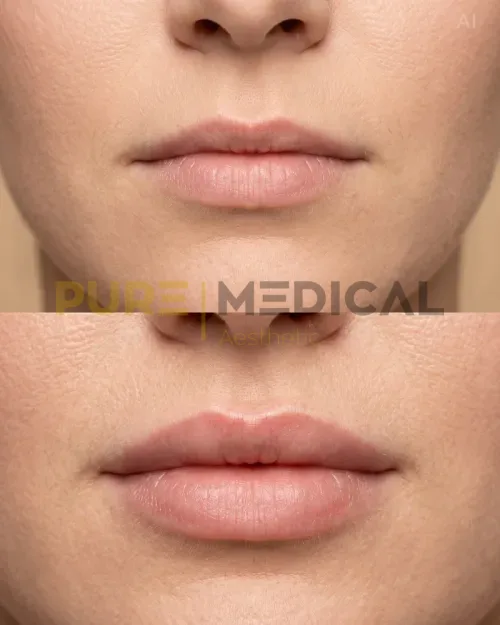 Vorher Nachher Volumenlippe, Lippenvergrößerung